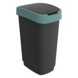 Rotho Twist Waste Bin 50l Mistel -Grün Anthrazit