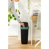 Rotho Twist Waste Bin 50l Mistel -Grün Anthrazit