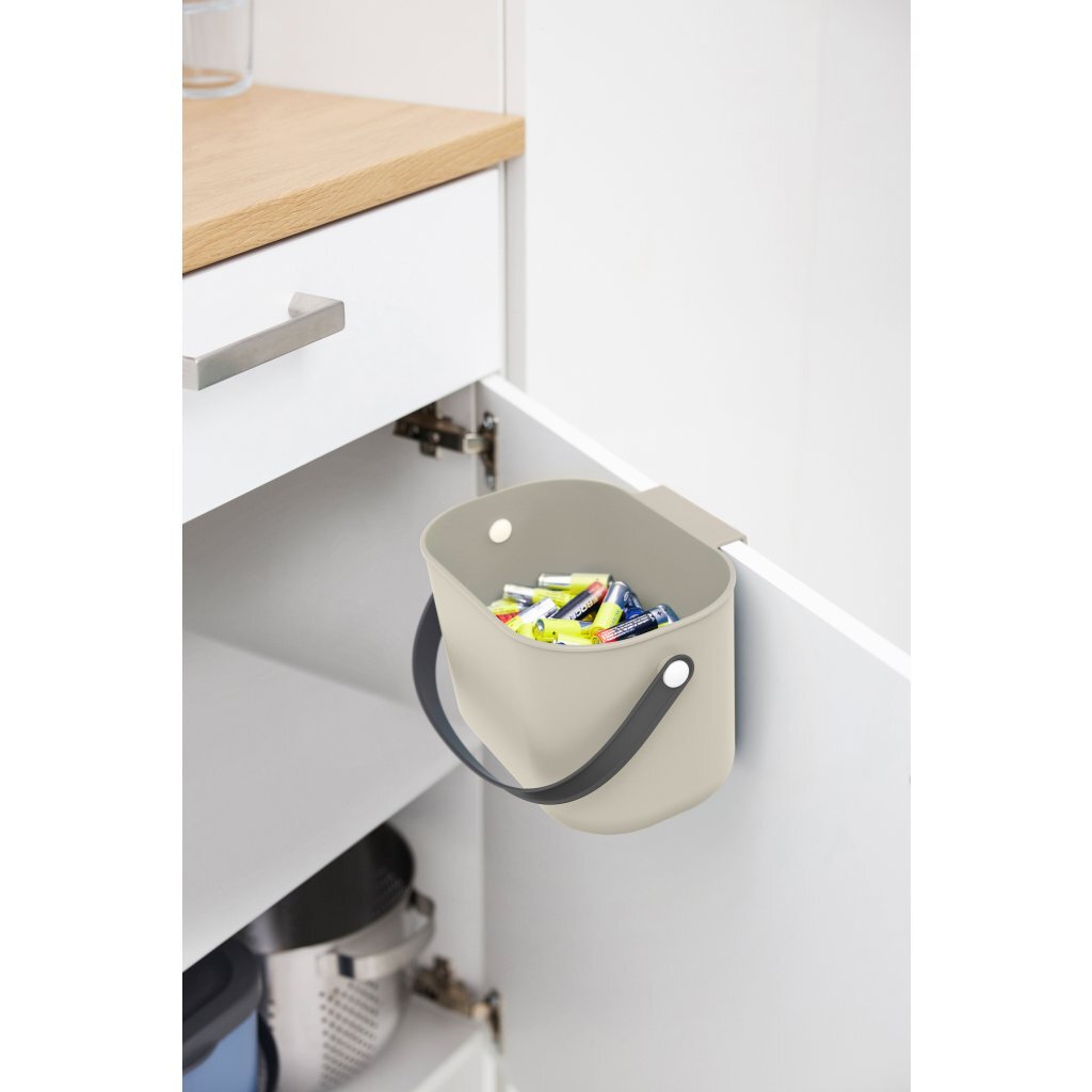 Rotho Albula Bio Waste Bin 3,2L Cappuccino