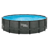 Summer Waves Swimming pool Elite Frame 488 x 122 cm Dark Herringbone + Filter pump