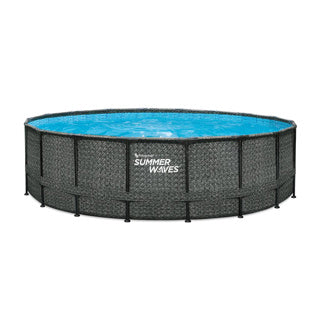Summer Waves Swimming pool Elite Frame 549 x 132 cm Dark Herringbone + sand filter pump