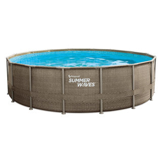 Summer Waves Swimming pool Elite Frame 488 x 122 cm Dark Triple Basketweave + Filter Pomp