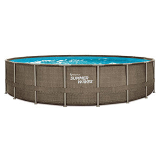 Summer Waves Swimming pool Elite Frame 610 x 122 cm Dark Triple Basketweave + Filter Pomp