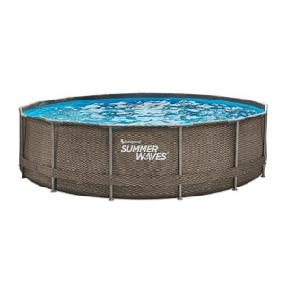 Summer Waves Swimming pool Active Frame 457 x 106 cm Dark Double Rattan + Filter Pomp