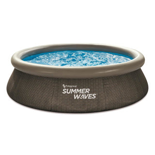 Summer Waves Swimming pool Quick Set 305 x 76 cm Dark Double Rattan + Filter pump