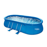 Sommerbølger Swimming Pool Quick Set Oval 610 X 366 x 122 cm + filterpumpe