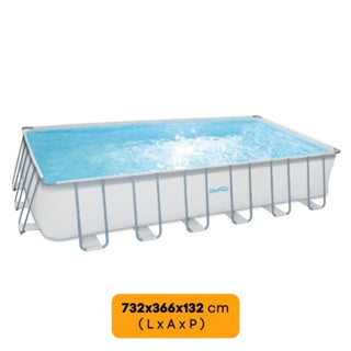 Summer Waves Swimming pool Elite Rectangular Frame 732 x 366 x 132 cm + sand filter pump
