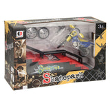 Vinger skateboard met stunt trail
