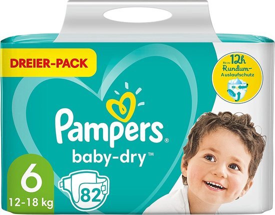 Pampers Baby Dry Size 6 Mega Pack 82 blöjor