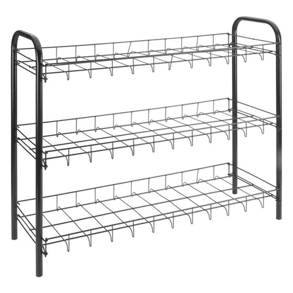 Metaltex sko sko rack 3 etager 64x23x59 cm sort