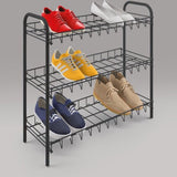 Metaltex sko sko rack 3 etager 64x23x59 cm sort