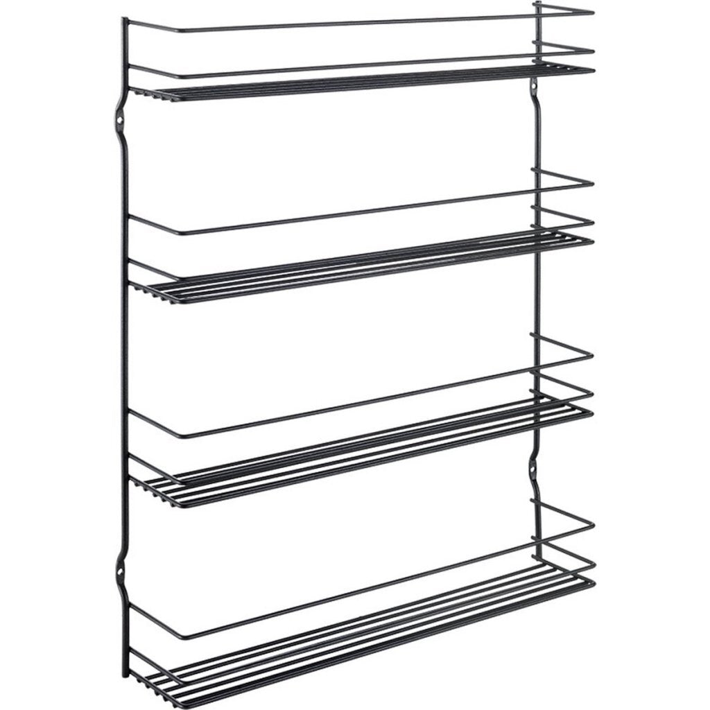 Metaltex Metaltex Pepito 4 rastrelliere per spezie a parete 4 piani 36x8x45 cm nero