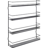 Metaltex Metaltex Pepito 4 rastrelliere per spezie a parete 4 piani 36x8x45 cm nero