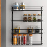 Metaltex Metaltex Pepito 4 rastrelliere per spezie a parete 4 piani 36x8x45 cm nero