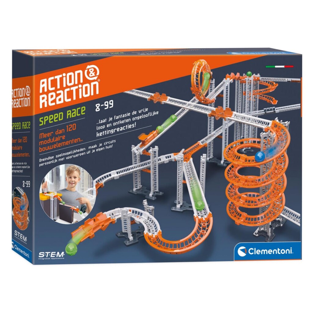 Clementoni -handling og reaktion Knikkerbaan Speed ​​Race