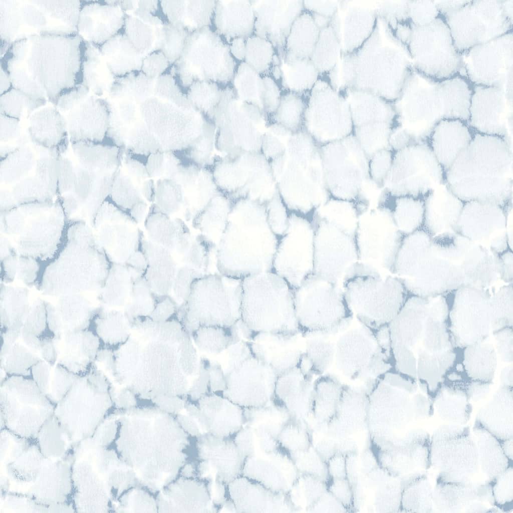 NOORDWAND NOORDWAND Fond d'écran Aquarelles à feuilles persistantes blanches et bleues