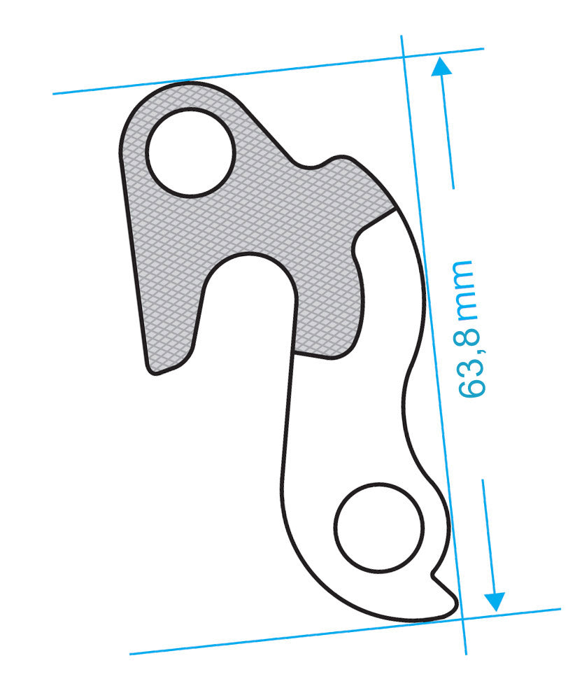 Přívěsek přes přesmyka GH-068 63,8 mm stříbro