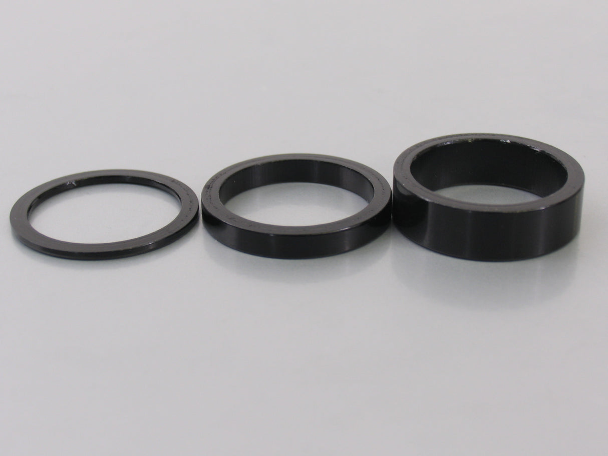 Ergotec Ball Head Spacers Set 1-1 8 (Ø28.6) 3 pièces 2 5 10 mm noir