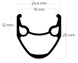 Ryde Rim X-Plorer R 28 622 x 19C aluminija 36 lukenj 14G srebro