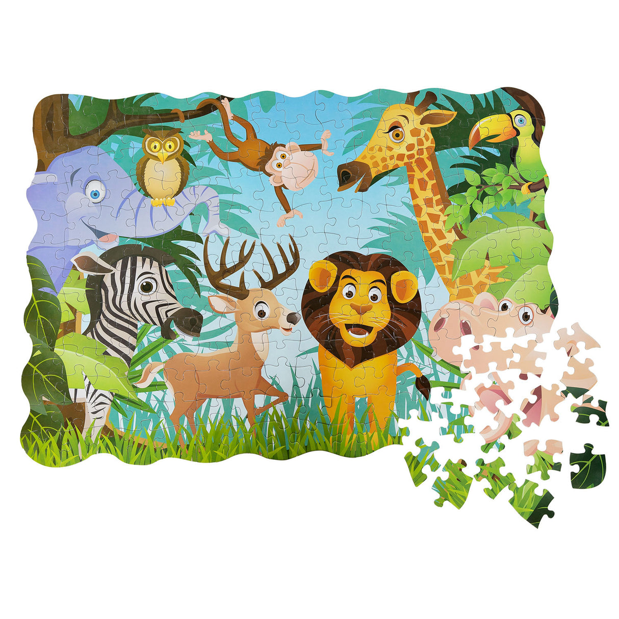 Fröhliche Tiere Jigsaw Puzzle XL 208st.