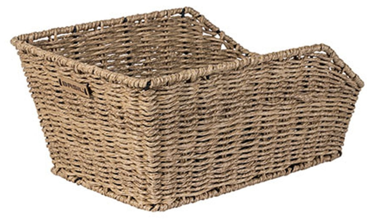 Basil Cento Rattan Look WSL - koš na kole - na zadní straně - včetně Basil WSL System - světle hnědá