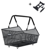 Košara za kolesa bazilika Cento s s pritrditvijo zemljevida 7 liter 31 x 21 x 11 cm - črna