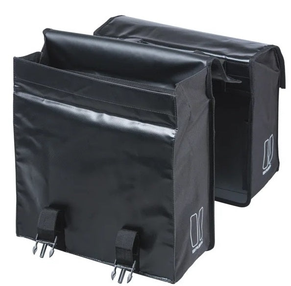 Basilikum dobbelt cykelpose urban belastning mik 48-53 liter - sort