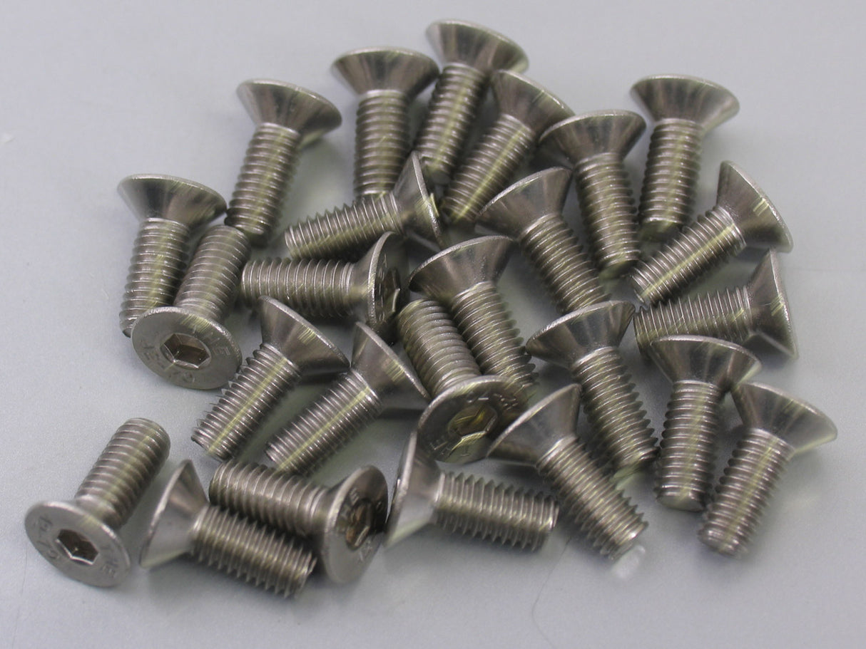 Bofix Allenbout M6X16 Rustfrit stål med Sunken Head (25 stykker)