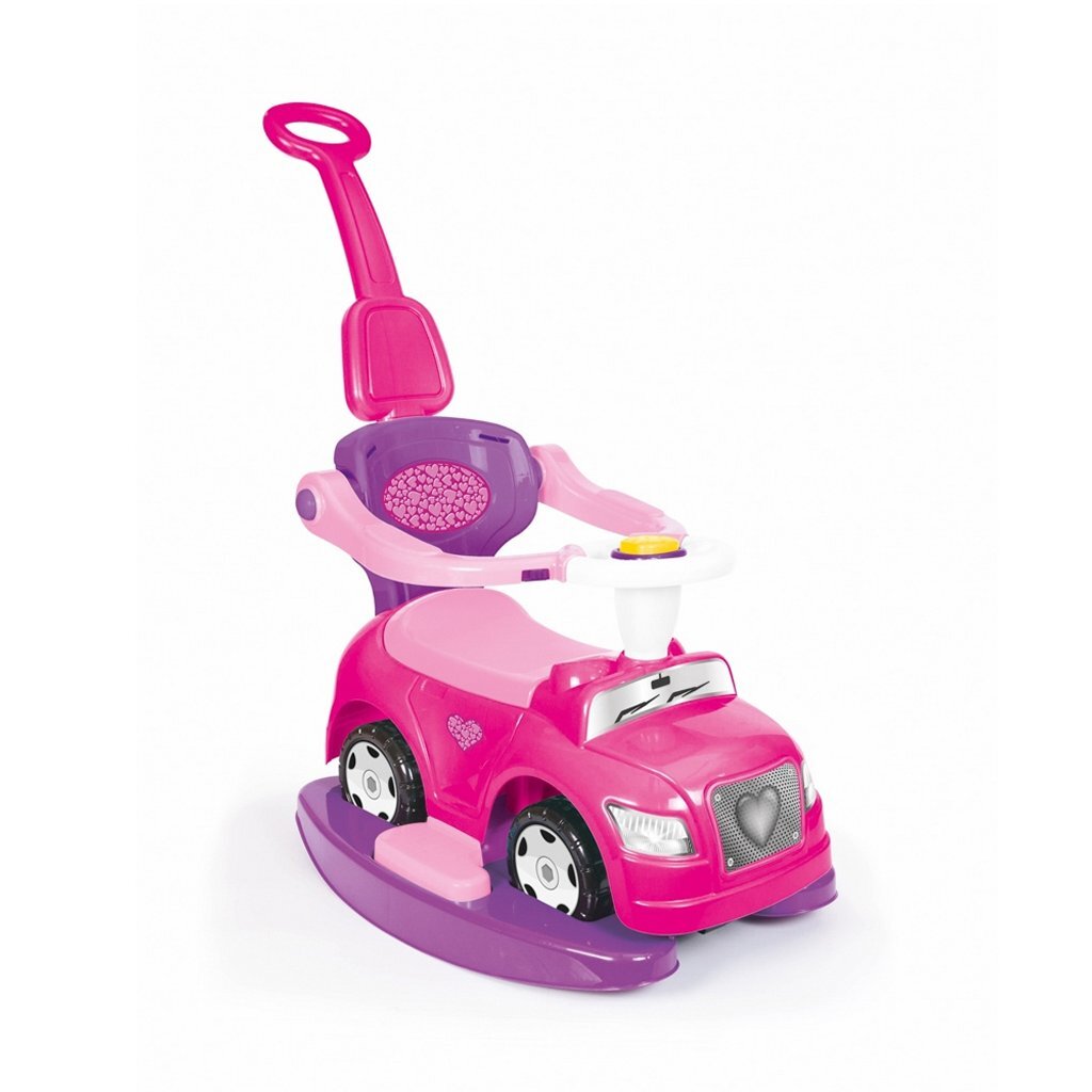 Dolu unicornio para caminar con barra de empuje rosa