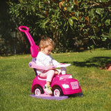 Dolu unicornio para caminar con barra de empuje rosa