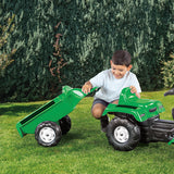Dolu Dolu Pedal Traktor Bagger + Anhänger Grün grün