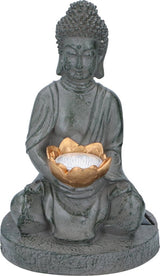 Obrázek Grundig Grundig Buddha se solarlampem LED ON-OUT Tlačítko doba oheň 6-8 hodin 17x16x27cm