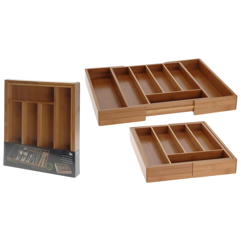 Excellent Houseware Houseware Cutlery container Extending Bamboo