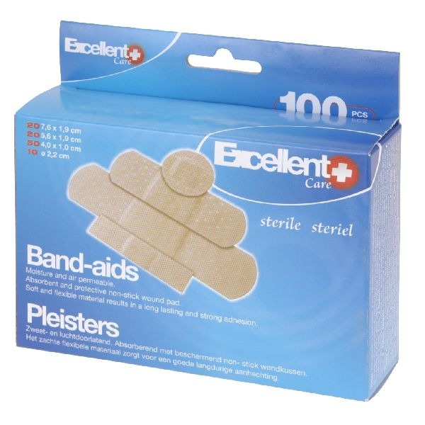 Grunnleggende plaster 100 stykker 4 størrelser