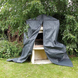Nature protective cover for stone barbecues 253x128x80 cm