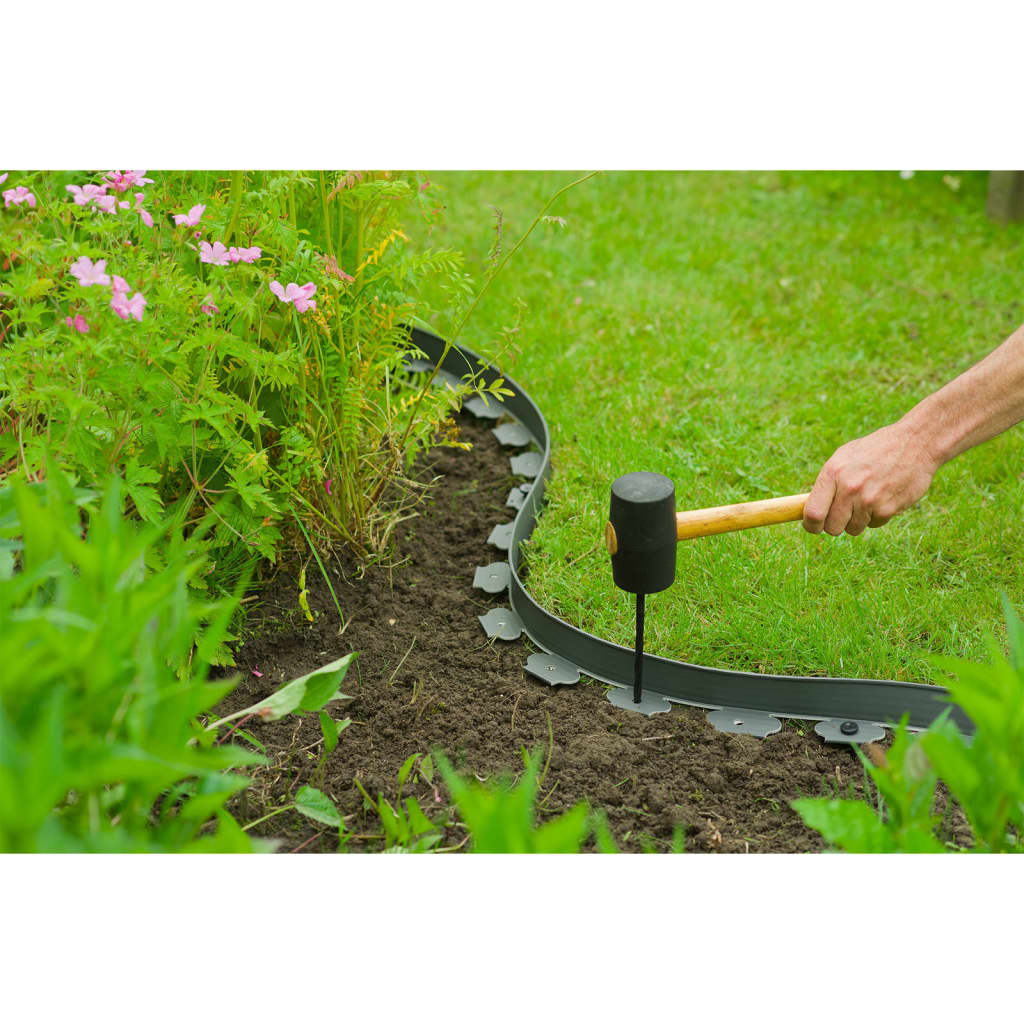 Nature Border Border Set H5 Cm x 10 M With Ground pins Gray