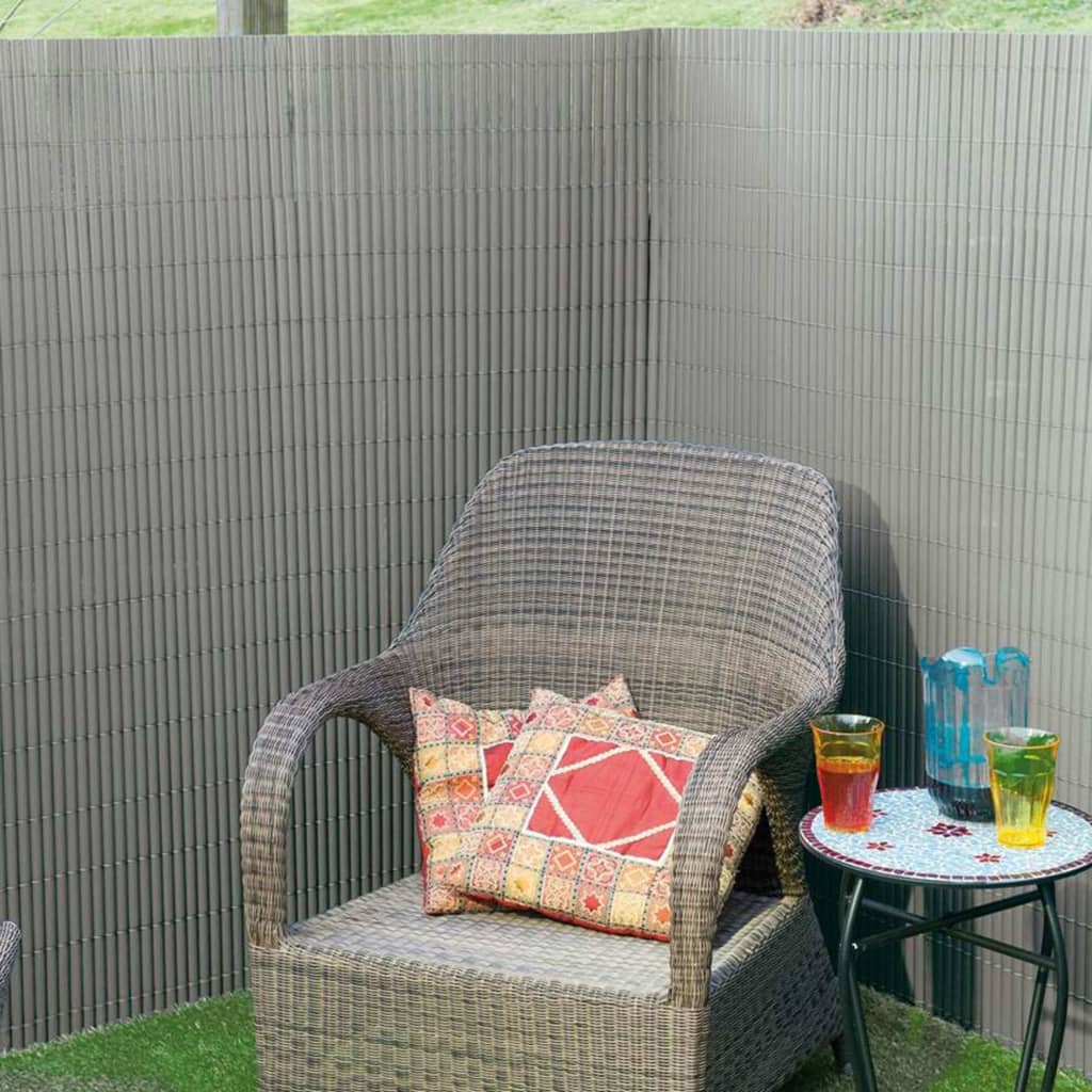 Nature Garden screen double -sided 1x3 m PVC Gray
