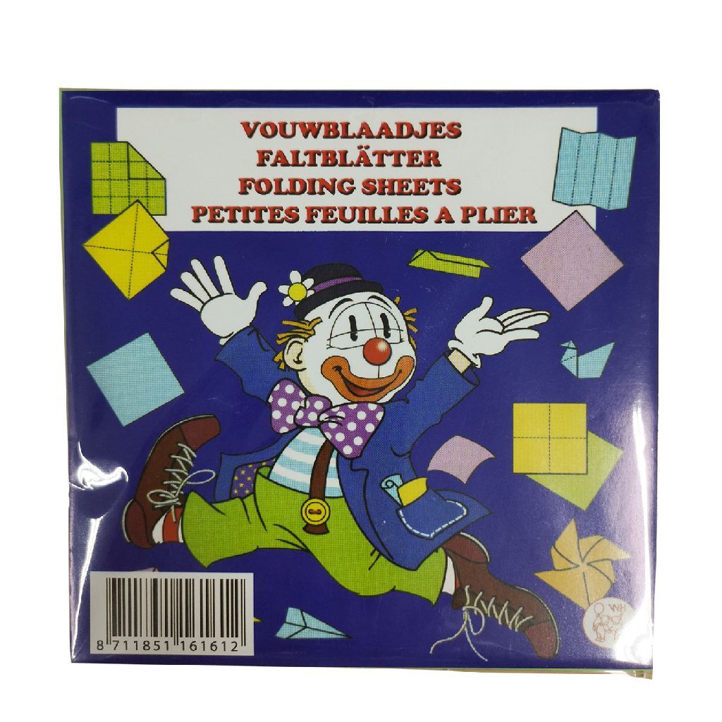 Fargede sammenleggbare blader, 16x16cm