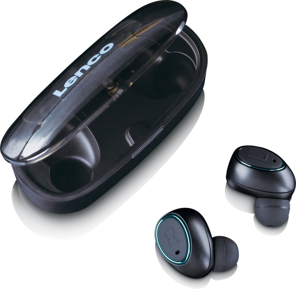 Lenco EPB410 Bluetooth IPX4 TWS Earphone with Powerbank Black
