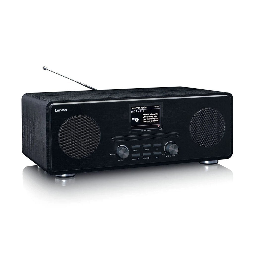 LENCO LENCO DIR-26BK DAB + RADIO INTERNET CD Lecteur Hout Black