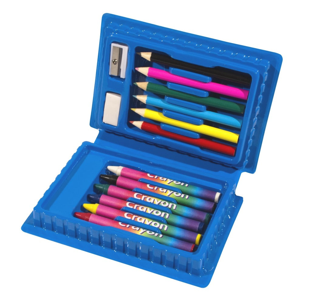 Clown children's color suitcase 14-piece