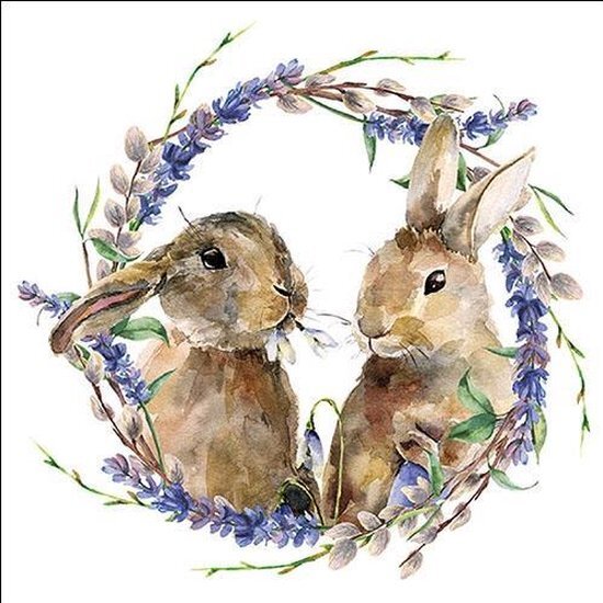Ambiente rabbit wreath paper napkins