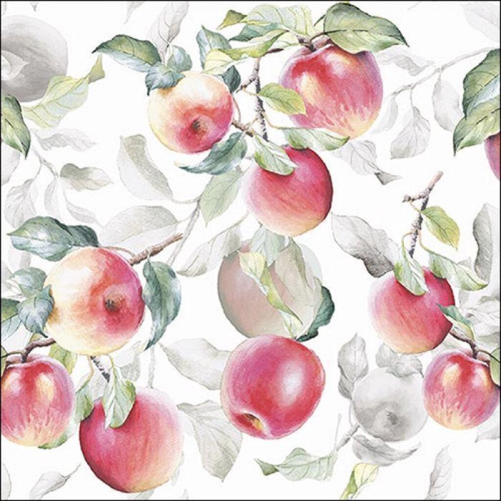 Ambiente napkins 33x33 cm Fresh apples green autumn autumn