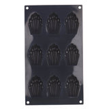 Patisse Madeleinevorm 9 Vaks 29x17 cm Black Silicone