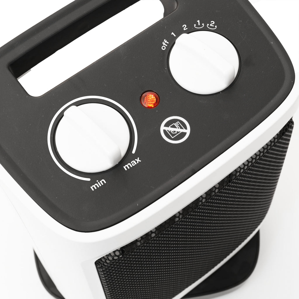 Inventim kc222wos poêle en céramique 2000w blanc oscillant