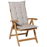 Coussin de chaise Madison avec un dos haut Panama 123x50 cm Beige léger