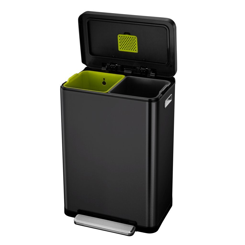 Eko X-Cube Pedal Bin 2x20L sort