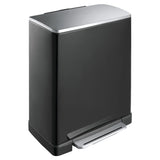 Eko Eko Pedal Bin E-Cube 28 l+18 l Mattzwart