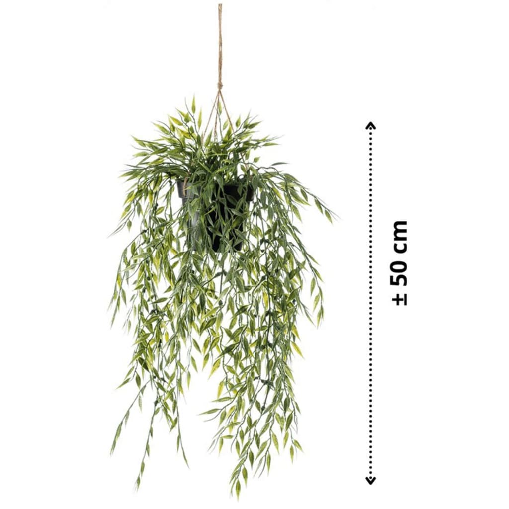 Emerald Emerald artificial plant hanging in pot bamboo 50 cm