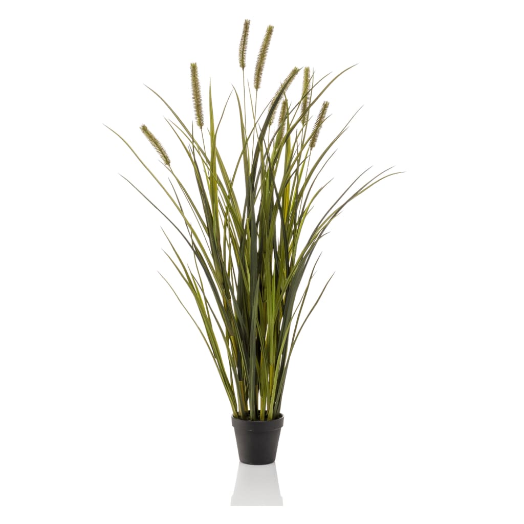 Emerald Emerald Art Plant in Pot Cat Tail Grass 100 cm